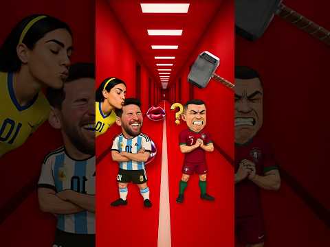 Kiss or Slap? ๐๐ Ronaldo vs Messi โ You Wonโt Believe What Happens! ๐ #shrots