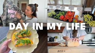 farmer's market shop with me + haul, cozy summer rainy day at home, white fox try-on haul