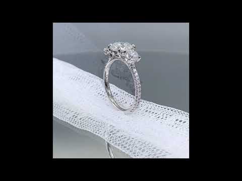 1.5 carat Round Diamond Three-Stone Engagement Ring