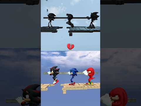 Shadow, Sonic, Knuckles And Teamwork 10,000 IQ CHALLENGE #sonic #eggman # funny