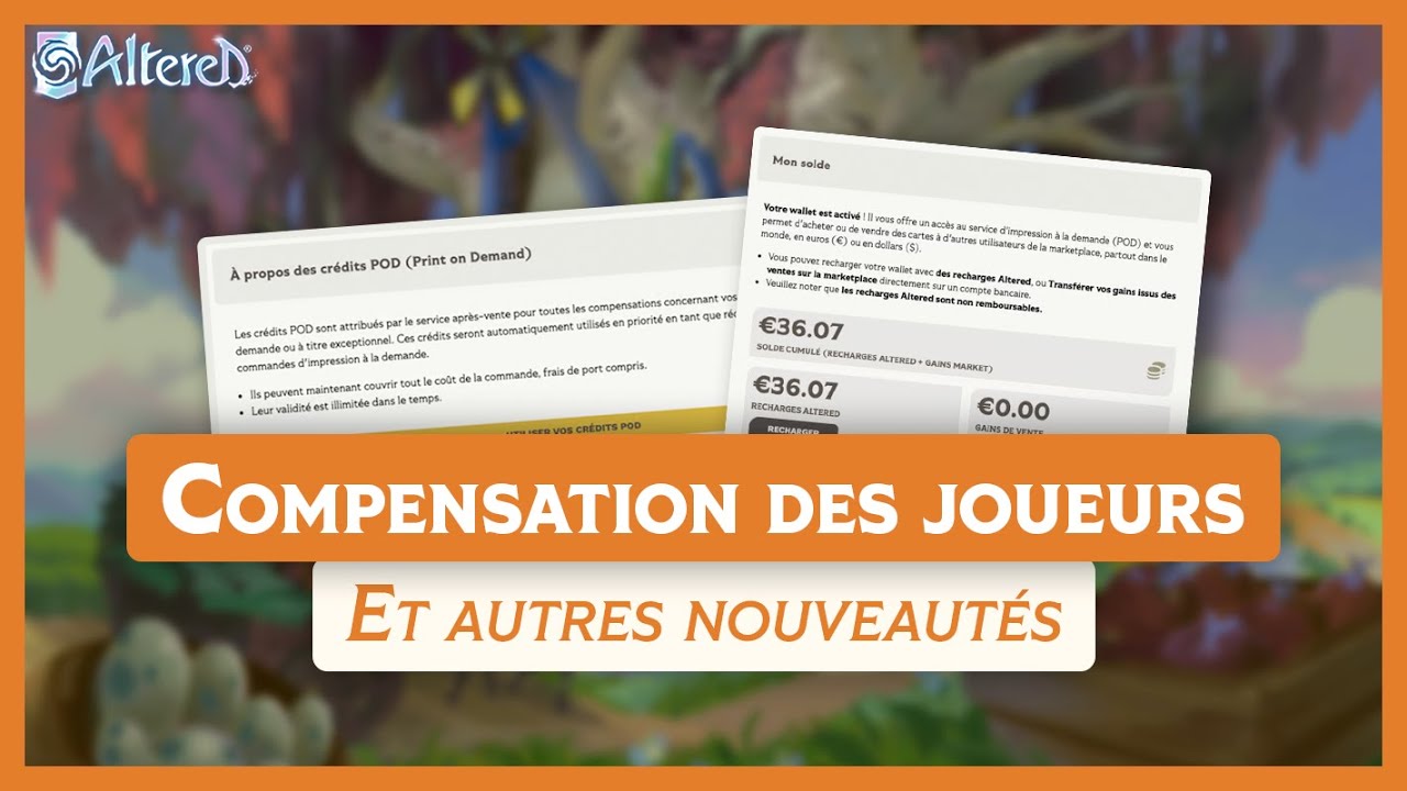 📬 | COMPENSATION des joueurs — Altered TCG