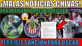 😱🐐MALAS NOTICIAS CHIVAS! OSCAR GARCIA PODRIA QUEDARSE FUERA EL RESTO DEL CL 2025 TRAS PATEAR A JAMES