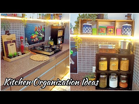 KITCHEN ORGANIZATION IDEAS || kitchen Deep Cleaning And Decorating