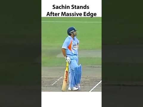 Sachin Stands after massive edge - Analysis #cricket #cricketlover #short #youtubeshorts