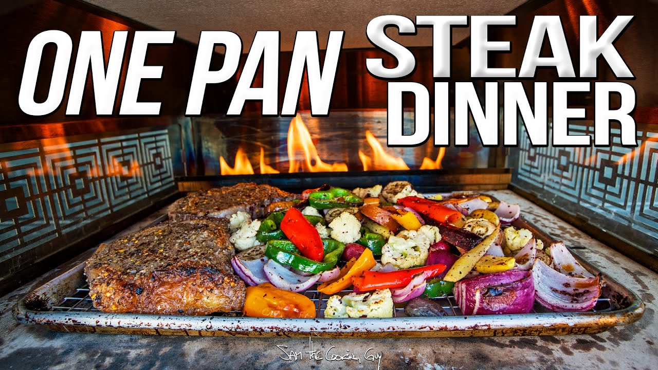 The best quick & easy dinner - one pan steak & roasted veggies 4k