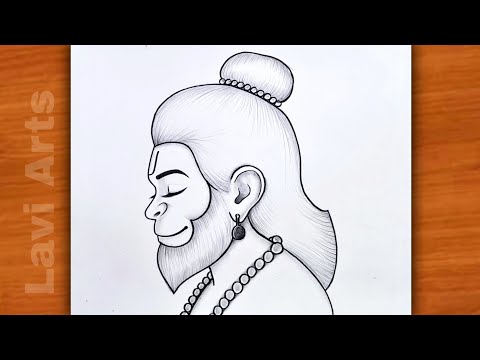 Easy Hanuman ji drawing | Bajarangbali drawing | Drawing Pictures | Chitra | Lavi Arts | God drawing