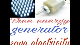 How to make a free electricity | electric generator | eco - friendly | Think different