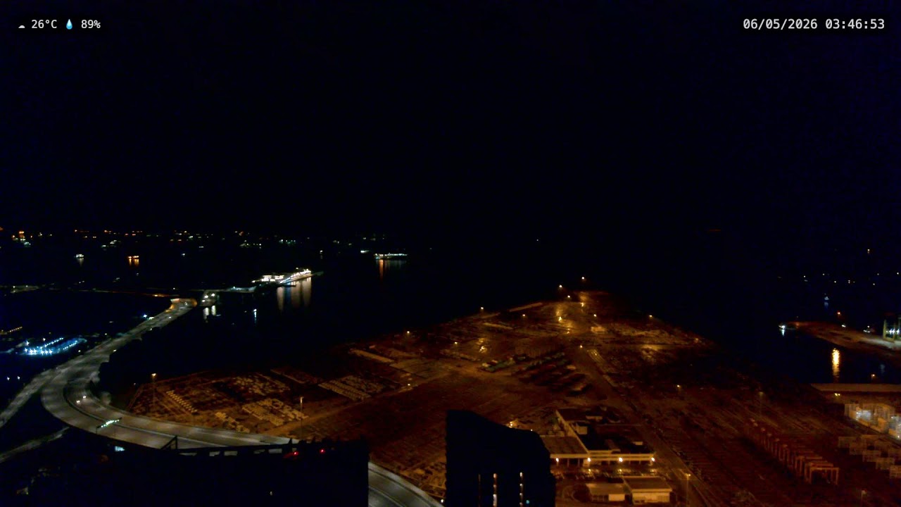 Live webcam of Singapore Port 