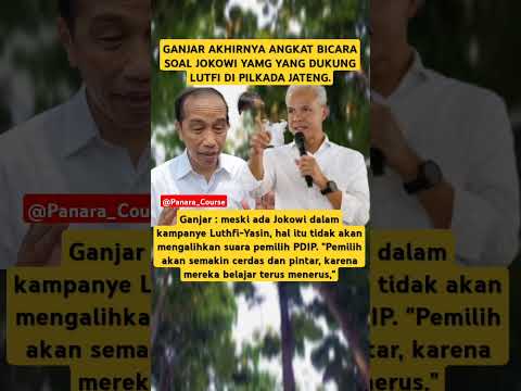 Ganjar komentari Jokowi di Pilgub Jateng. #shorts