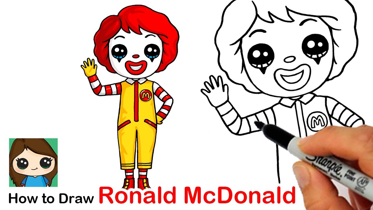 How to Draw Ronald McDonald Clown