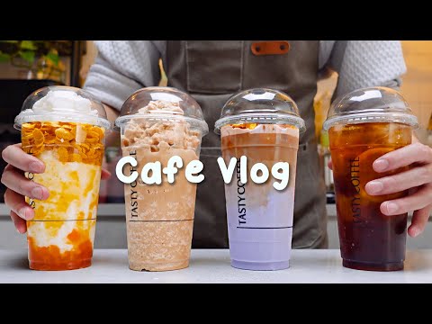 ☕매일 30분 즐기는 Tasty Coffee 카페 브이로그💛지치고 힘들 땐 음료 ASMR로 힐링해요/카페브이로그/Cafe Vlog/ASMR/Tasty Coffee