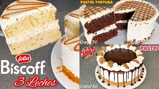 TRES RECETAS DE PASTELES\ Pastel Chokis y Lotus tres Leches/Pastel tortuga 
