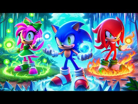 SONIC, AMY x KNUCKLES Brewing Cute Baby But Elemental Superhero!! -  Sonic The Hedgehog 3 Animation