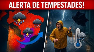 URGENTE! NOVA FRENTE FRIA AVANÇA SOBRE O BRASIL NESTA PRIMEIRA SEMANA DE AGOSTO, CHUVAS INTENSAS
