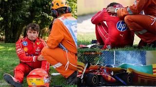 Heartbreaking Moment for LECLERC After CRASH at Home MONZA Circuit 💔🇮🇹