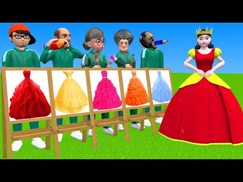 Scary Teacher 3D vs Squid Game Help Squid Doll Change Princess Dress vs Dressing Room 5 Challenger