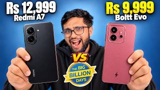 Boltt Evo vs Redmi A7 (NEW BUDGET KING? FLIPKART BIG BILLION DAYS)