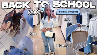 BACK TO SCHOOL CLOTHING SHOPPING | Lulu, Skims, Zara, Asics, Garage + giveaway winner!