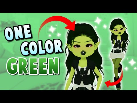 IT Girl ONE COLOR Challenge GREEN! | Roblox