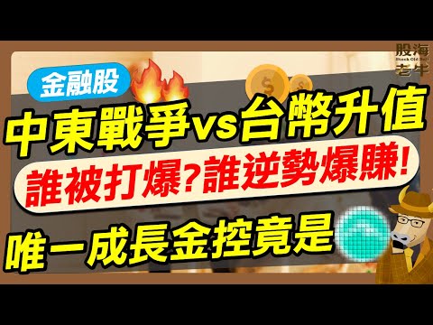 【金融股】中東戰爭vs台幣升值，誰被打爆？誰逆勢爆賺？唯一成長金控竟是它！｜《老牛夜夜Talk》EP243