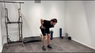 Rowing buste penché avec haltères