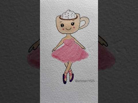 How to draw cute Ballerina Cappuccino | step by step drawing for kids