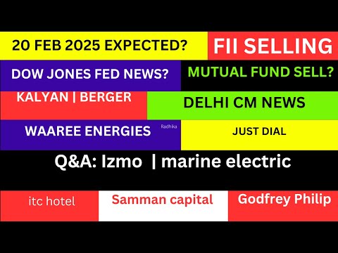 LATEST SHARE MARKET NEWS💥20 FEB💥NIFTY NEWS💥KALYAN SHARE NEWS JUST DIAL SHARE NEWS ITC HOTEL PART-1&2