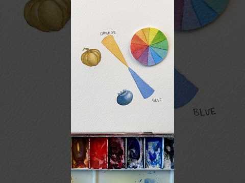 Complementary colors work in reverse to 🙌🏻 #watercolortutorial #watercolor #watercolorbeginner