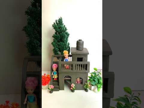 Beautiful clay house 🏠😱 #diy #craft #doll #viral #clay #shorts