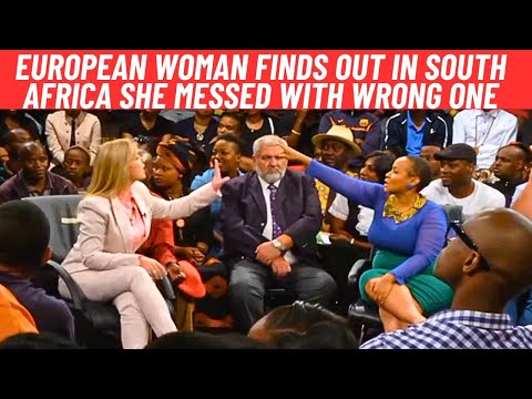 European woman finds out quickly she messed with the wrong African woman