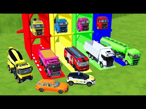 TRANSPORTING AMBULANCE, FORD POLICE, SERVICE TRUCK, FIRE DEPARTEMENT, MERCEDES MINI BUS - FS22