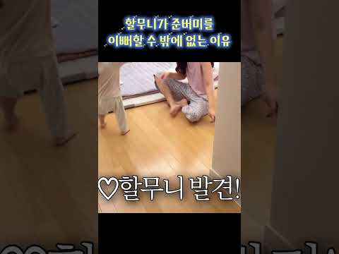할머니가 준버미를 이뻐할수 밖에 없는 이유 #자기전에 할머니챙기기#너무이뻐 #준범이 #똥별이 #shorts