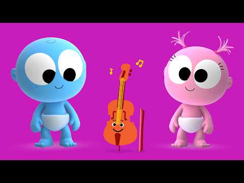 Learn musical instruments & Vehicles for kids w GooGoo & Gaagaa | Cello | Bongos + | GooGoo & GaaGaa