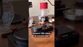 DiFluid RS Extract - Comparison of TDS readings taken 30 minutes later　#pourovercoffee #coffee