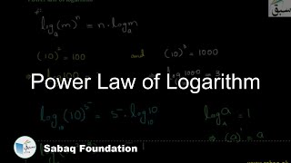 Power Law of Logarithm