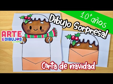 Como dibujar una CARTA NAVIDEÑA | DIBUJO SORPRESA | Arte y Dibujos para Niños