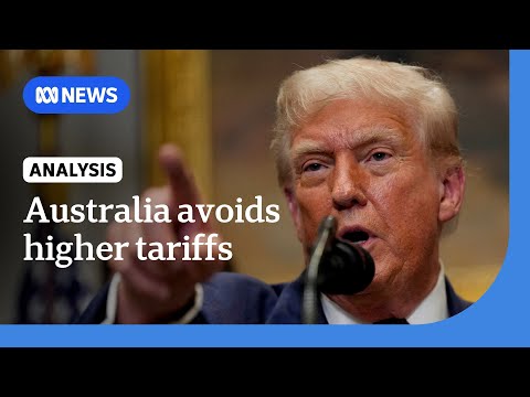 YouTube video thumbnail: Australia Avoids Higher Trump Tariffs