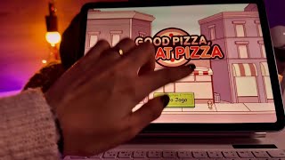 ASMR- DURMA ENQUANTO JOGO NO IPAD 🍕 (sem fala e com musiquinha relaxante) Good Pizza, Great Pizza)
