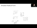 Exploring Radicals and Their Simplest Forms
