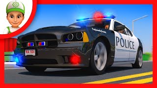 Cartoon Adventure Handy Andy - Police car carton and hot wheels.