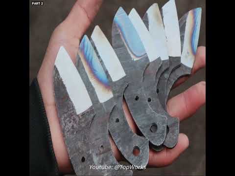 Amazing Mass Production of  Damascus Skinner knifes  _ PART 2