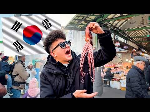 PROBANDO COMIDA CALLEJERA EN COREA DEL SUR 🇰🇷 (encontramos carne de perro)