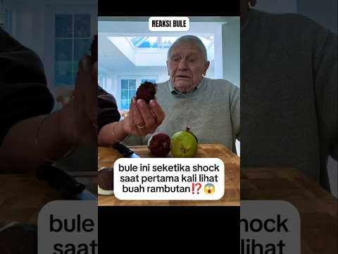 bule shock lihat buah rambutan⁉️😱#shorts