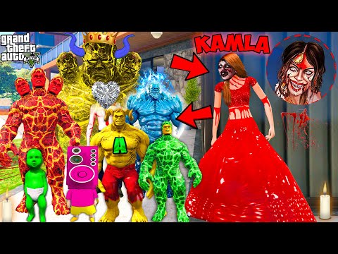 Franklin and Avengers Playing Chupan Chupai With Kamla Indian Ghost & Ice God | GTA 5 AVENGERS