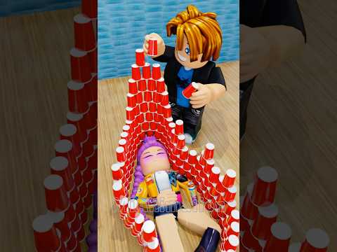 Rumi Ruined my Cup Castle 😂 Roblox Funny Moment #roblox #funny #shorts