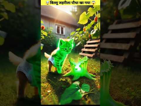 बिल्लू को जहरीला पौधा खाने से इंफेक्शन हो गया 😱#shorts #ytshorts #cat