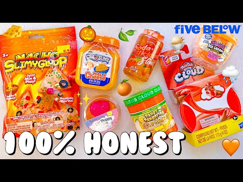 Orange Store Bought Slime Review Under $5 🍊🧀 100% Honest Five Below Review Unboxing