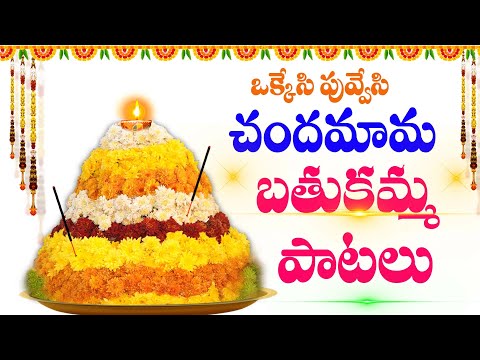 ఒక్కేసి పువ్వేసి చందమామ బతుకమ్మ పాటలు -  -Bathukamma Bathukamma Patlu