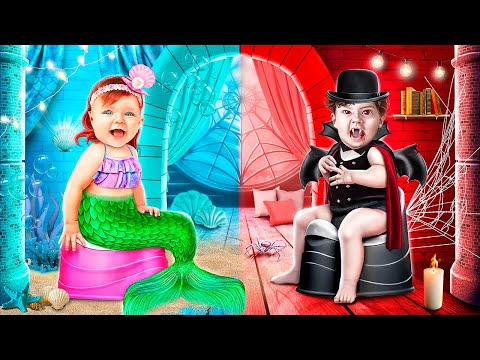 !نحن نبني بيتًا صغيرًا في المنزل! حورية البحر ضد مصاص الدماء