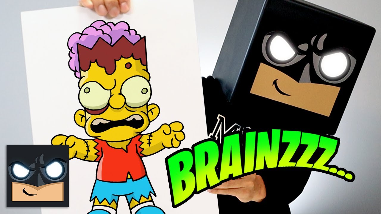 How To Draw Zombie Bart Simpson - Halloween Tutorial